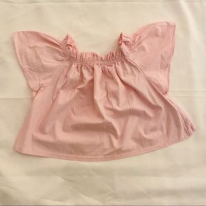Zara Kids Off-the-shoulder Pink Blouse